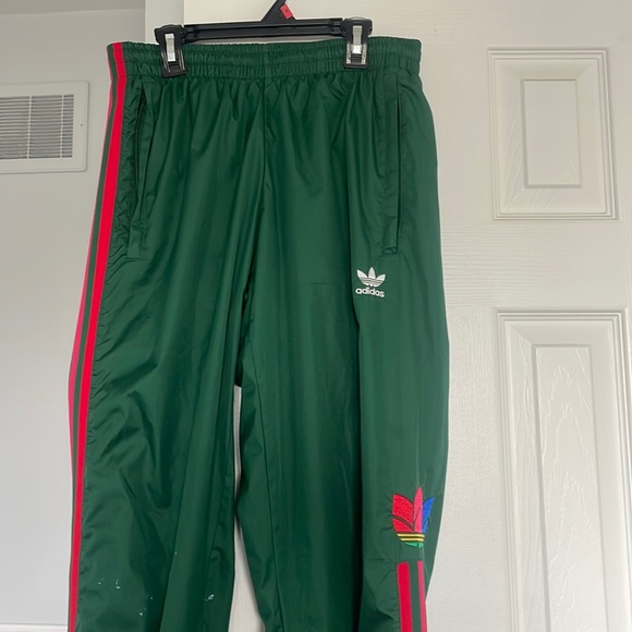 adidas Pants Jumpsuits Green Mesh Insulated Adidas Track